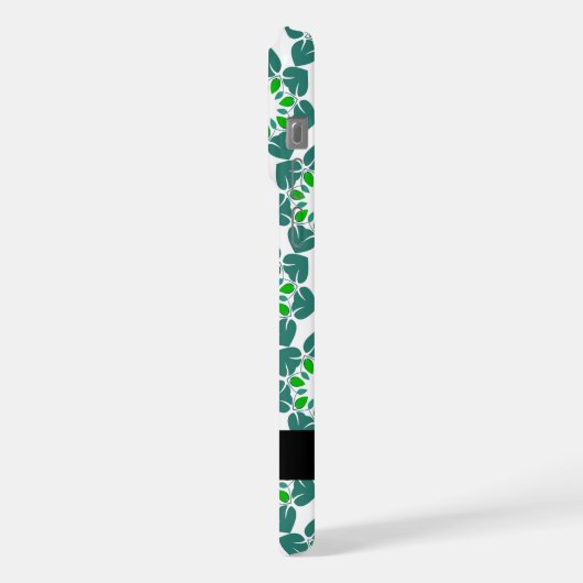 Leaf-Muster, grüne Blätter, Ihr Name iPhone Hülle (Linke Seite)