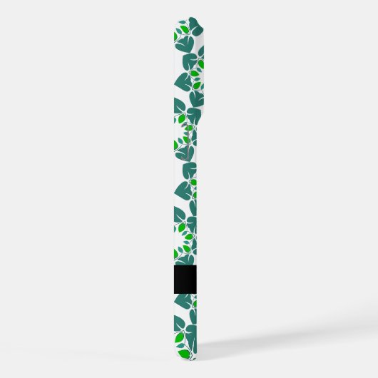 Leaf-Muster, grüne Blätter, Ihr Name iPhone Hülle (Rechte Seite)