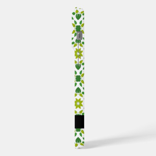 Leaf-Muster, grüne Blätter, Ihr Name iPhone Hülle (Linke Seite)