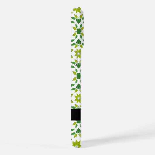 Leaf-Muster, grüne Blätter, Ihr Name iPhone Hülle (Rechte Seite)