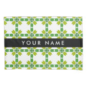 Leaf-Muster, grüne Blätter, Ihr Name Kissenbezug (Vorderseite)