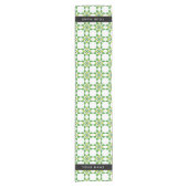 Leaf-Muster, grüne Blätter, Ihr Name Kurzer Tischläufer (Vorderseite)