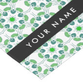 Leaf-Muster, grüne Blätter, Ihr Name Kurzer Tischläufer (Ecke)