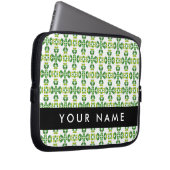 Leaf-Muster, grüne Blätter, Ihr Name Laptopschutzhülle (Vorne Rechts)