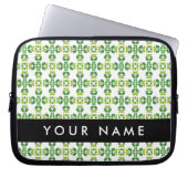 Leaf-Muster, grüne Blätter, Ihr Name Laptopschutzhülle (Vorderseite)