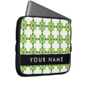 Leaf-Muster, grüne Blätter, Ihr Name Laptopschutzhülle (Vorne Rechts)