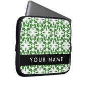 Leaf-Muster, grüne Blätter, Ihr Name Laptopschutzhülle (Vorne Rechts)
