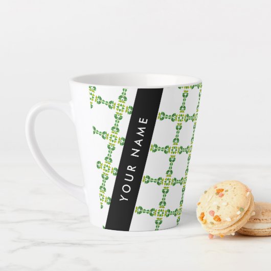 Leaf-Muster, grüne Blätter, Ihr Name Milchtasse (Beispiel)