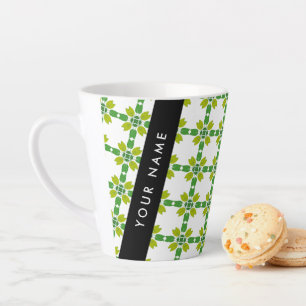 Leaf-Muster, grüne Blätter, Ihr Name Milchtasse