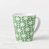 Leaf-Muster, grüne Blätter, Ihr Name Milchtasse (Rechte Ecke)