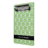 Leaf-Muster, grüne Blätter, Ihr Name Mini Klemmbrett (Gewinkelt2)