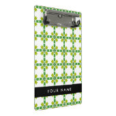 Leaf-Muster, grüne Blätter, Ihr Name Mini Klemmbrett (Schrägansicht)