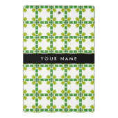 Leaf-Muster, grüne Blätter, Ihr Name Mini Klemmbrett (Rückseite)