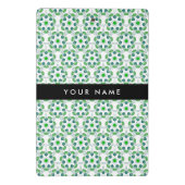 Leaf-Muster, grüne Blätter, Ihr Name Mini Klemmbrett (Rückseite)
