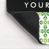 Leaf-Muster, grüne Blätter, Ihr Name Mousepad (Ecke)