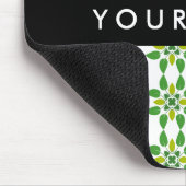 Leaf-Muster, grüne Blätter, Ihr Name Mousepad (Ecke)