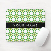Leaf-Muster, grüne Blätter, Ihr Name Mousepad (Mit Mouse)