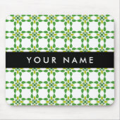 Leaf-Muster, grüne Blätter, Ihr Name Mousepad (Vorne)