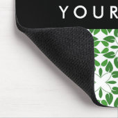 Leaf-Muster, grüne Blätter, Ihr Name Mousepad (Ecke)