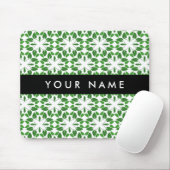 Leaf-Muster, grüne Blätter, Ihr Name Mousepad (Mit Mouse)