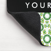 Leaf-Muster, grüne Blätter, Ihr Name Mousepad (Ecke)