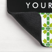 Leaf-Muster, grüne Blätter, Ihr Name Mousepad (Ecke)