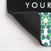 Leaf-Muster, grüne Blätter, Ihr Name Mousepad (Ecke)