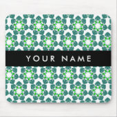 Leaf-Muster, grüne Blätter, Ihr Name Mousepad (Vorne)