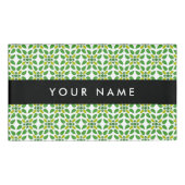 Leaf-Muster, grüne Blätter, Ihr Name Namenschild (Vorderseite)