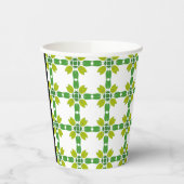 Leaf-Muster, grüne Blätter, Ihr Name Pappbecher (Links)