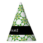 Leaf-Muster, grüne Blätter, Ihr Name Partyhütchen (Rechts)
