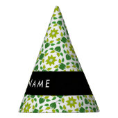 Leaf-Muster, grüne Blätter, Ihr Name Partyhütchen (Rechts)