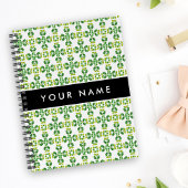 Leaf-Muster, grüne Blätter, Ihr Name Planer