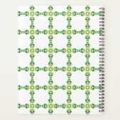 Leaf-Muster, grüne Blätter, Ihr Name Planer (Rückseite)