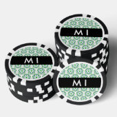 Leaf-Muster, grüne Blätter, Ihr Name Pokerchips (Stapel)