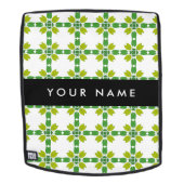 Leaf-Muster, grüne Blätter, Ihr Name Rucksack (Abnehmbare Front)