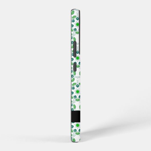 Leaf-Muster, grüne Blätter, Ihr Name Samsung Galaxy Hülle (Rechte Seite)