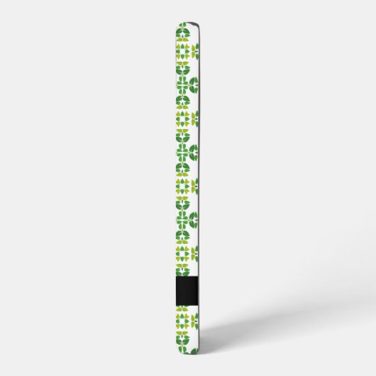 Leaf-Muster, grüne Blätter, Ihr Name Samsung Galaxy Hülle (Linke Seite)