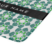 Leaf-Muster, grüne Blätter, Ihr Name Schneidebrett (Ecke)