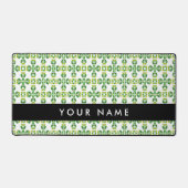 Leaf-Muster, grüne Blätter, Ihr Name Schreibtischunterlage (Vorderseite)