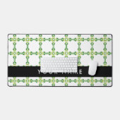 Leaf-Muster, grüne Blätter, Ihr Name Schreibtischunterlage (Tastatur & Maus)