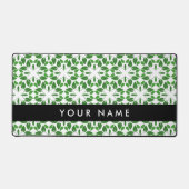 Leaf-Muster, grüne Blätter, Ihr Name Schreibtischunterlage (Vorderseite)