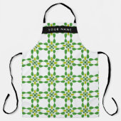 Leaf-Muster, grüne Blätter, Ihr Name Schürze (Vorderseite)