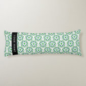 Leaf-Muster, grüne Blätter, Ihr Name Seitenschläferkissen (Rückseite)