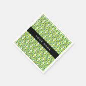 Leaf-Muster, grüne Blätter, Ihr Name Serviette (Ecke)