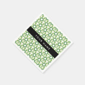Leaf-Muster, grüne Blätter, Ihr Name Serviette (Ecke)