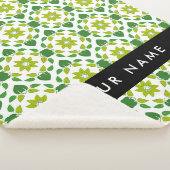Leaf-Muster, grüne Blätter, Ihr Name Sherpadecke (3/4)