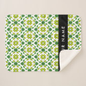 Leaf-Muster, grüne Blätter, Ihr Name Sherpadecke (Vorderseite (Horizontal))