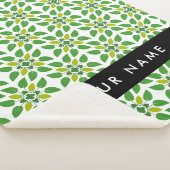 Leaf-Muster, grüne Blätter, Ihr Name Sherpadecke (3/4)