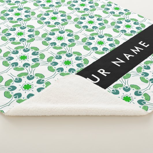 Leaf-Muster, grüne Blätter, Ihr Name Sherpadecke (3/4)